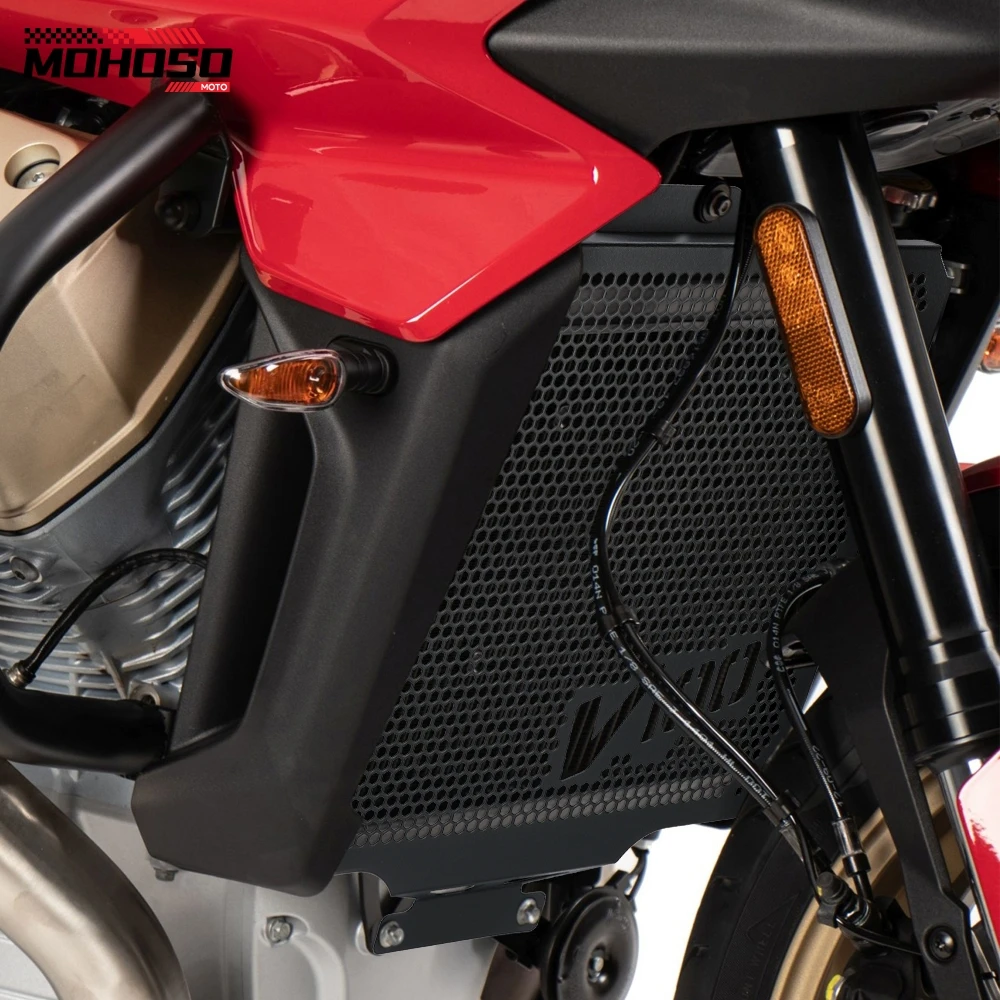

2025 For Moto Guzzi V100 Mandello / S 2022-2024 Stelvio 1000 Motorcycle Radiator Grille Guard Cover Protector Grill Protection