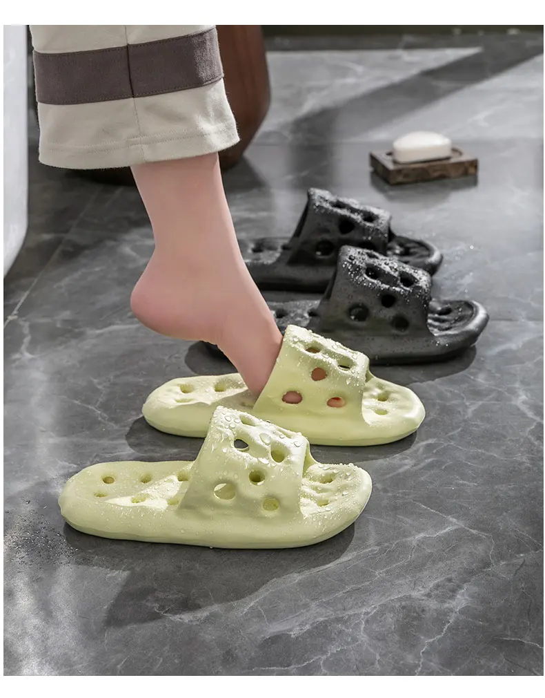 Sommer-Duschhausschuhe für Damen, ausgehöhlte, schnell trocknende, leichte, rutschfeste Badezimmersandalen, bequeme Strand- und Heimschuhe aus EVA – Detail 10