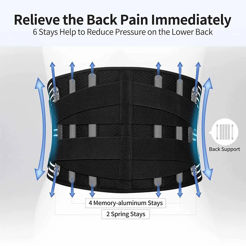 Lumbar Pad Back Support Elastic Double Compression Belt for Lower Back Pain Relief,Scoliosis,Herniated Disc,Sciatica Men Women