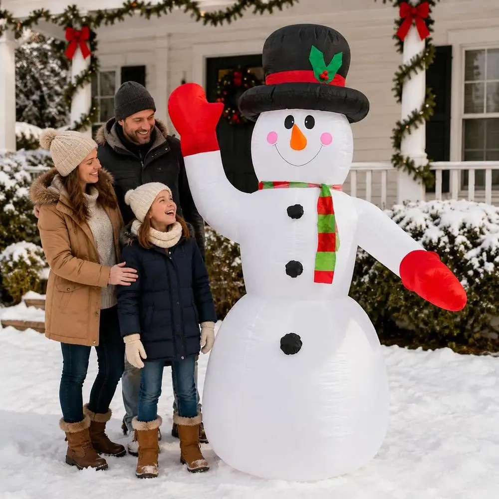 Bonhomme de neige gonflable de 240 cm pour l'extérieur, excellent rapport qualité-prix