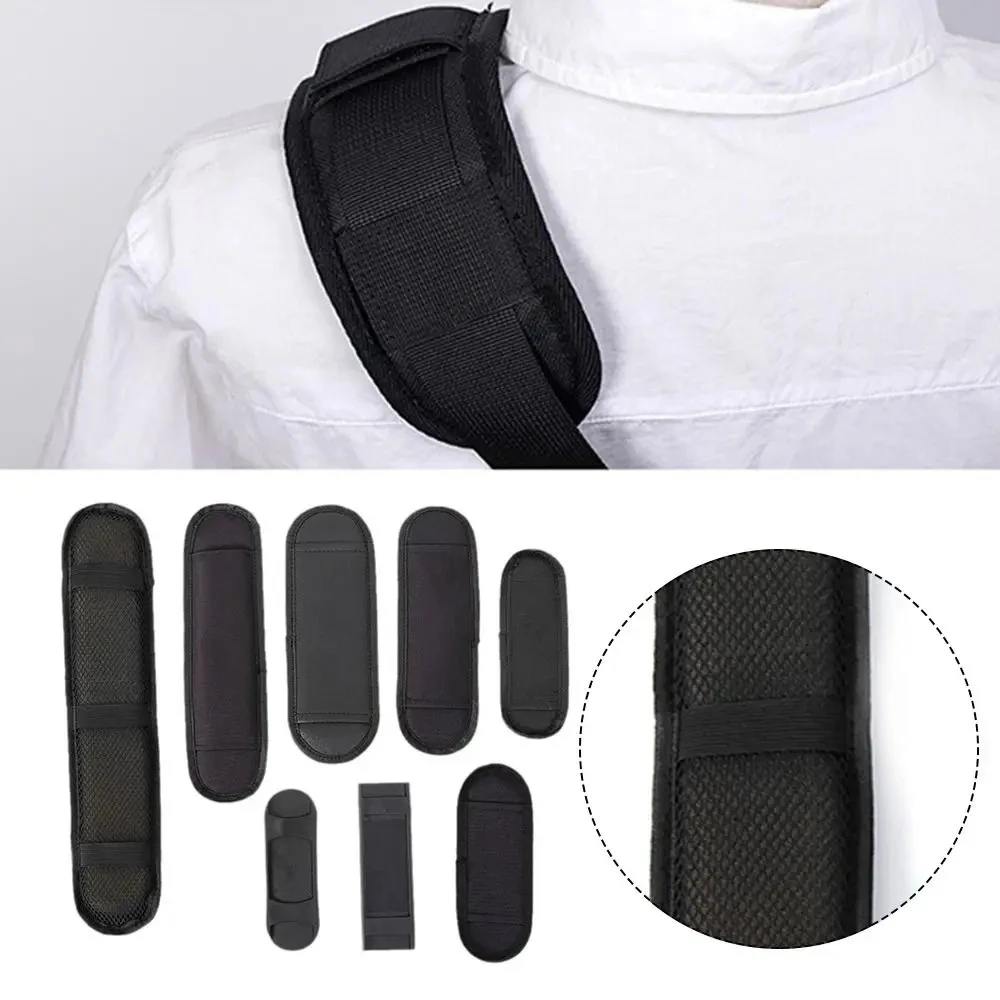 Black Weight Reducing Shoulder Pad Dual Backpack Stress Reducing Wider Weight Reducing Schoolbag Shoulder Strap