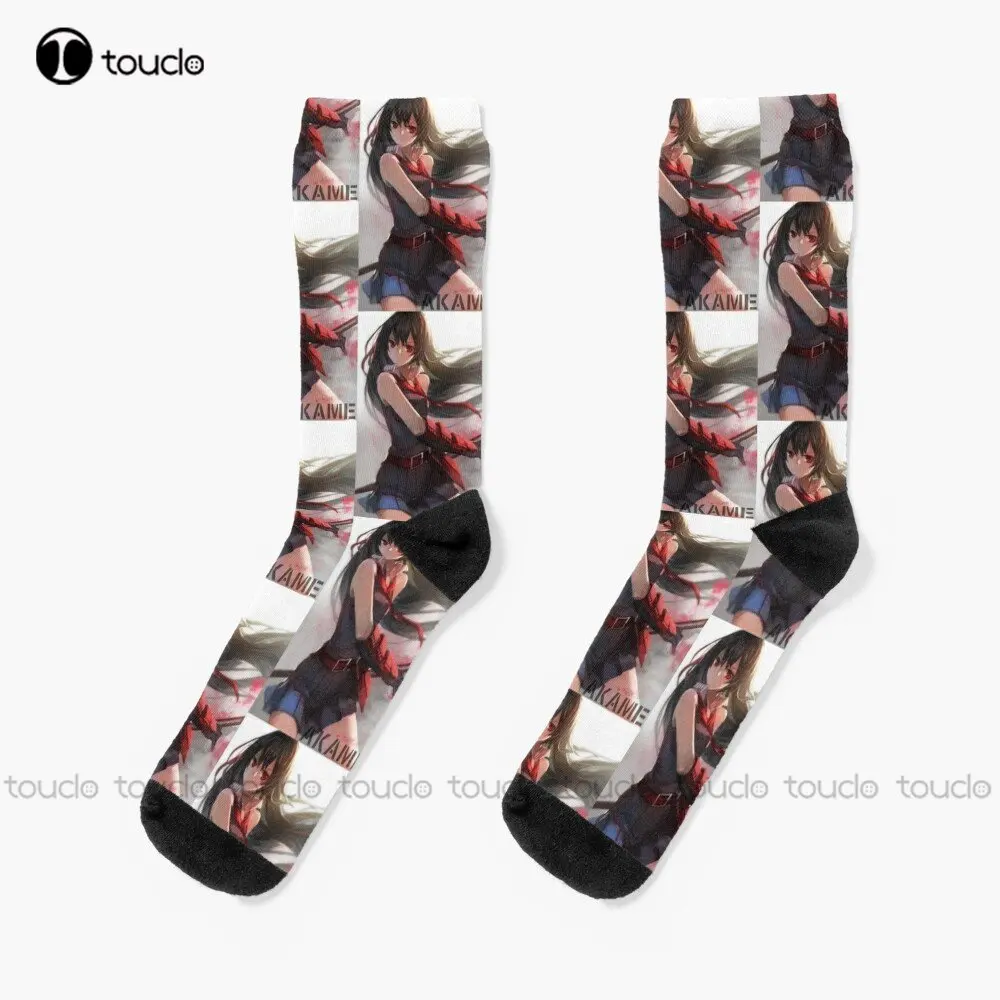 Akame-Calcetines de correr para hombre y mujer, medias personalizadas con diseño de personajes de Anime/Manga, Akame Ga Kill, Unisex, arte para adolescentes y jóvenes, 3 unidades