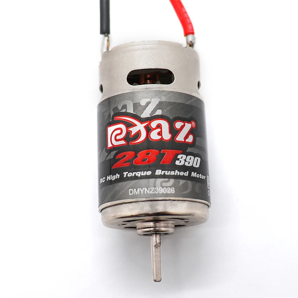 Silnik szczotkowy 28T 390 DC do RC Crawlera, silnik szczotkowy ze stali nierdzewnej, silnik elektryczny RC 20500RPM do TAMIYA TAM54393 300054393