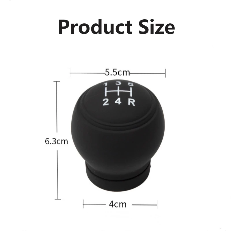 

1pc Black Circular Manual Gear Sleeve Wear Resistant Gear Shift Knob Silicone Cover with Elastic Automotive Accessories