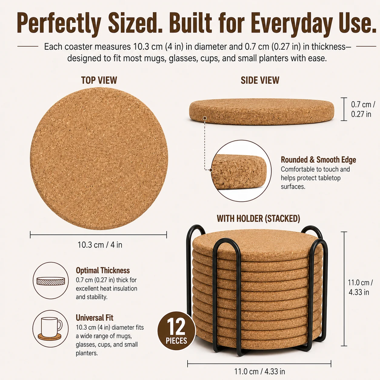 Natural Cork Coasters For Drin - Coaster Sublimation Blank ulasan dan harga