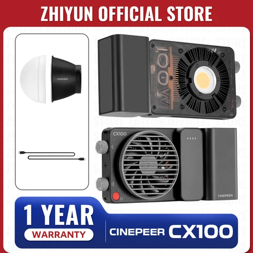 ZHIYUN oficial CINEPEER CX100 100W luz Led COB de mano luz de vídeo de bolsillo Bi Color foto luz de relleno iluminación de fotografía
