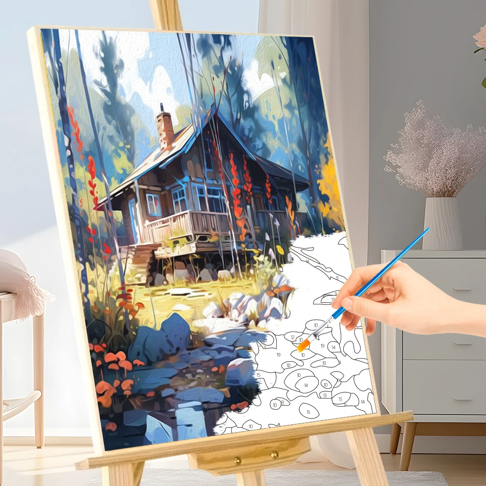 

GATYZTORY Painting By Number Adults New Drawing On Canvas Decorative Landscape Crafts Supplies Adults Set Handiwork Home Decor