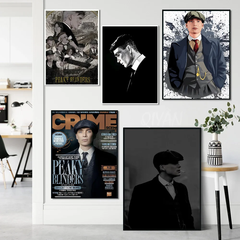 1 قطعة P-Peaky B-Blinders التلفزيون المشارك المشارك ورقة طباعة غرفة المعيشة المنزلي غرفة نوم مدخل بار مقهى الفن اللوحة الديكور