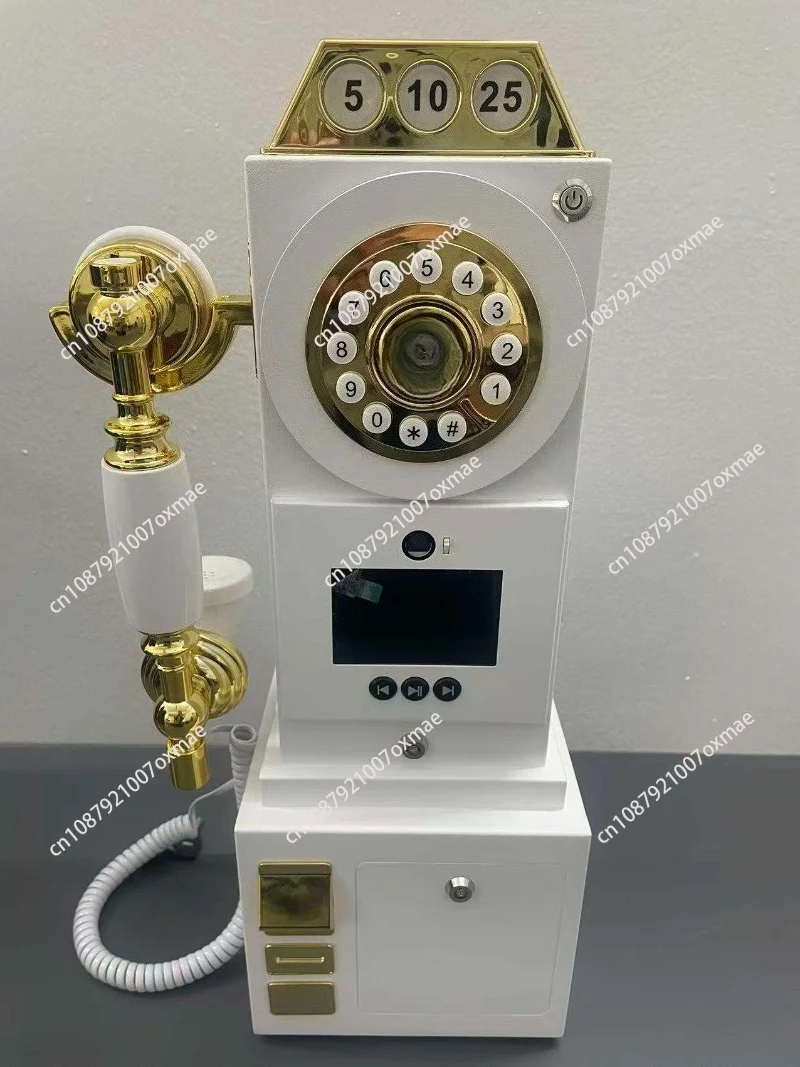 Vintage Payphone Video Audio Guest Book Antique Phone for Wedding Birthday Party