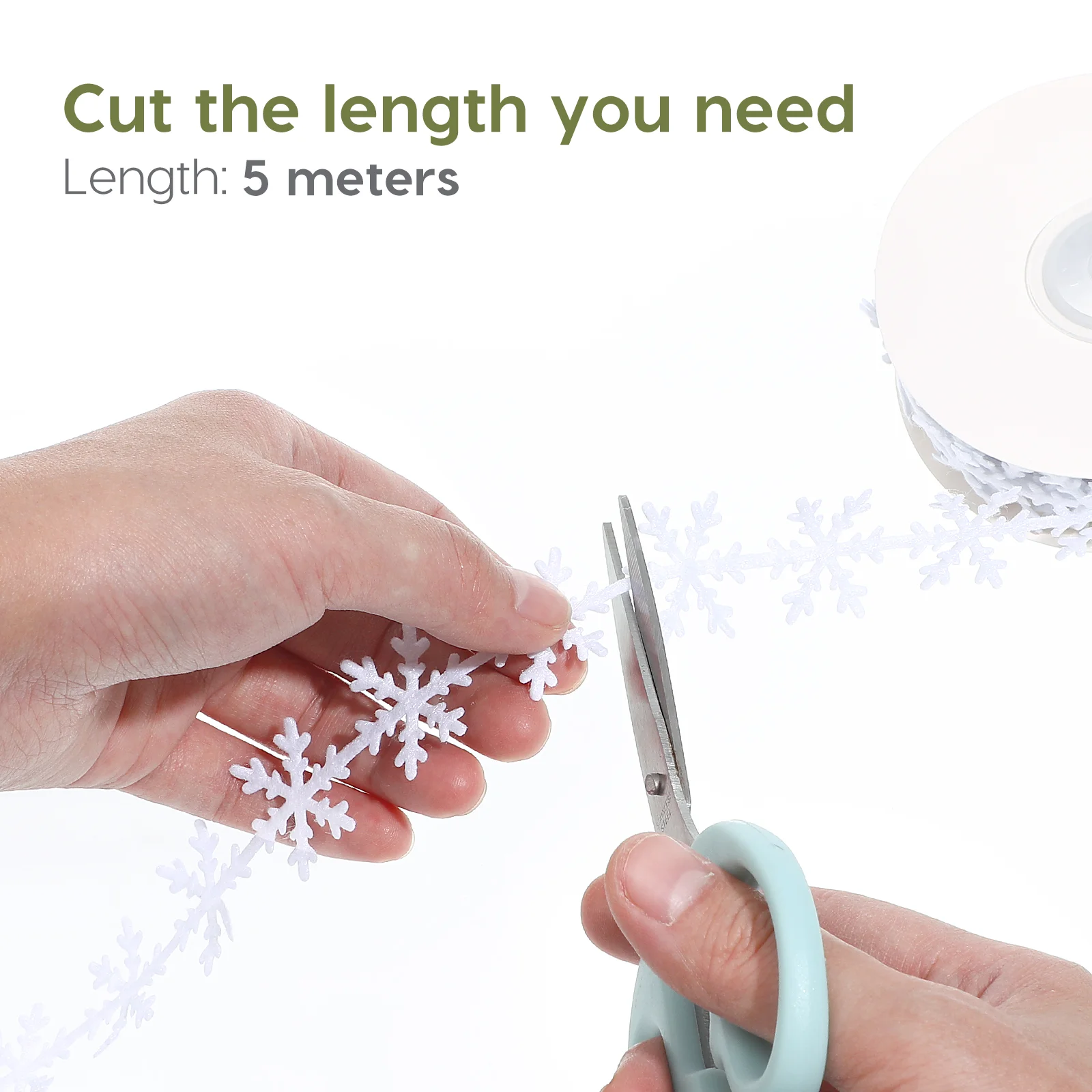 Christmas Decorative Ribbon Snowflake Decoration Decors Tree Decorations Ornament