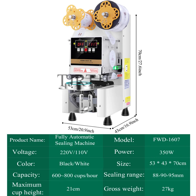 New Plastic Cup Sealing Machine Milk Tea Beverage Sealing Machine Standard Cup Diameter 9cm 9.5cm With Counting Function