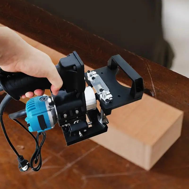 Mortise and Tenon Jig Tools Slotting Machine Jig Stand Height Adjustable Trimming Machine Hole Stand Woodworking Invisible