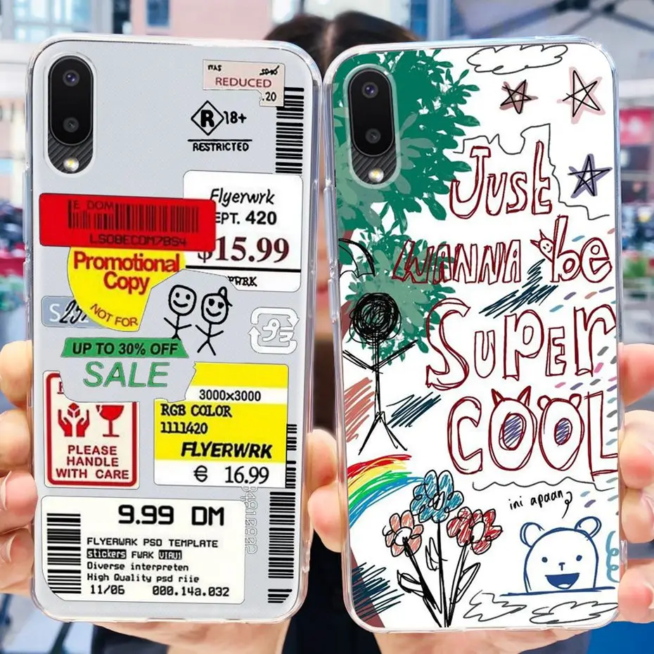 Крутой модный дизайнерский чехол для Samsung Galaxy A02 A02S, мягкий силиконовый бампер из ТПУ для телефона Samsung A02, A 02, 02S, A025F, A027F