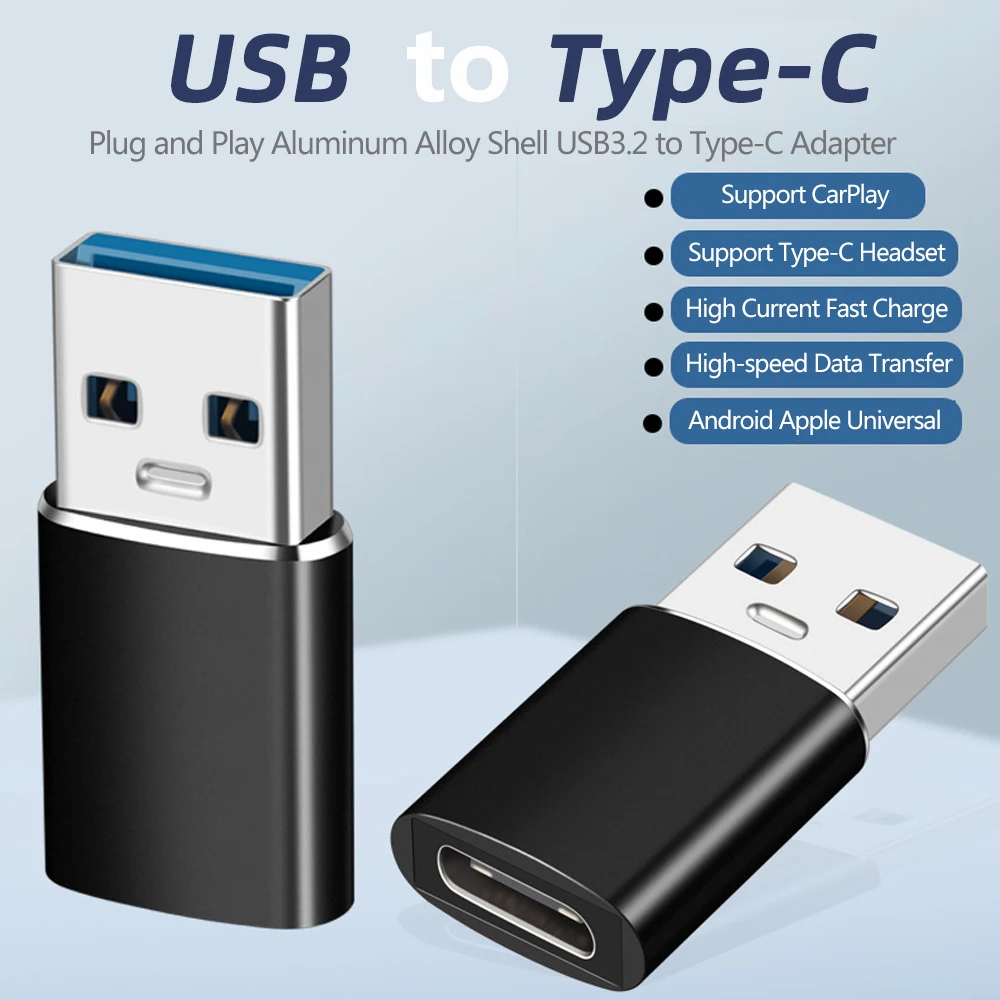 10Gbps Data Transfer Type C USB C Converter USB 3.2 Type-C OTG Adapter For Macbook Pro Xiaomi Samsung Huawei Connector Plug