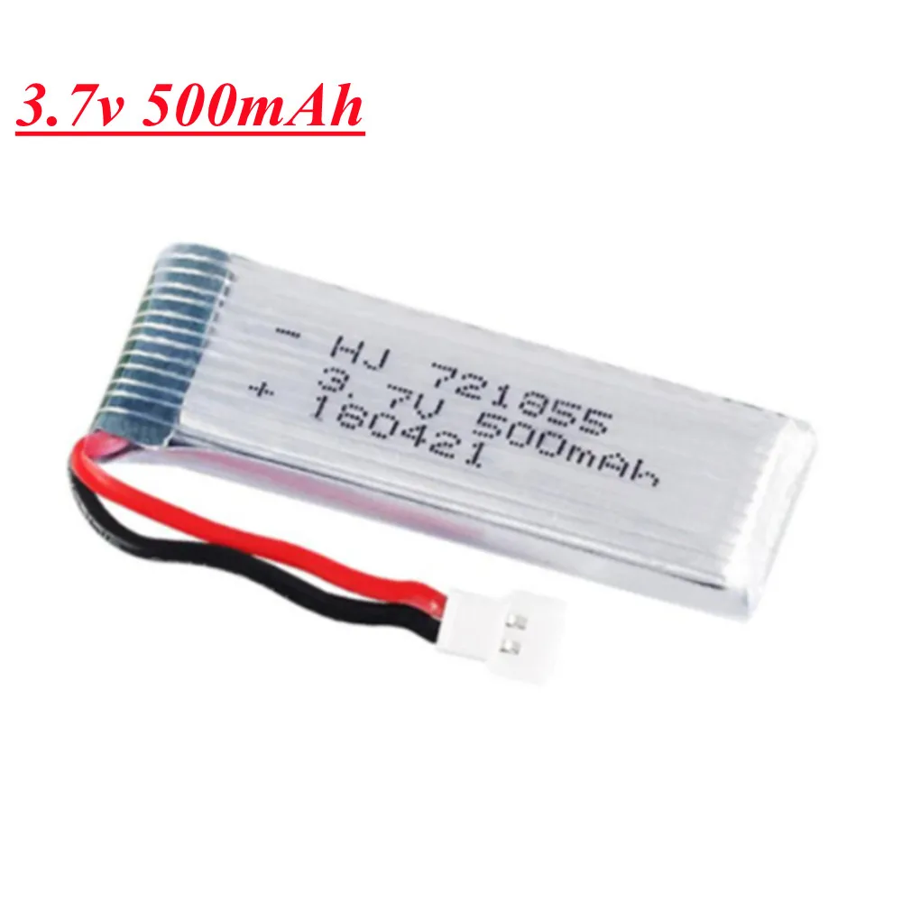 Batteria lipo 3.7V 500mAh per JJRC H37 JXD 523 wltoys V966 V977 V930 Q282 Eachine E50 E50S RC Drone parti 721855 batteria 3.7v