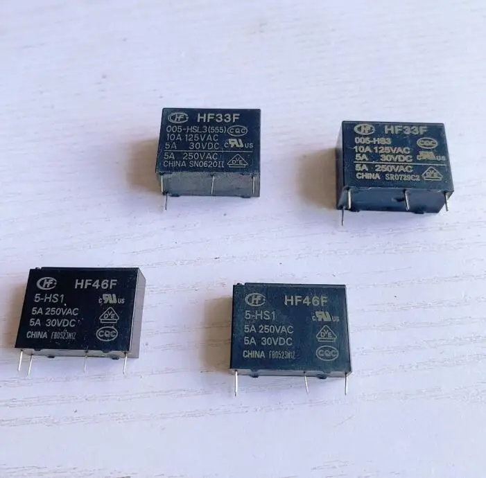 

10PCS JZC-33F 5V 12V 24V 4PIN 1NO Power relay