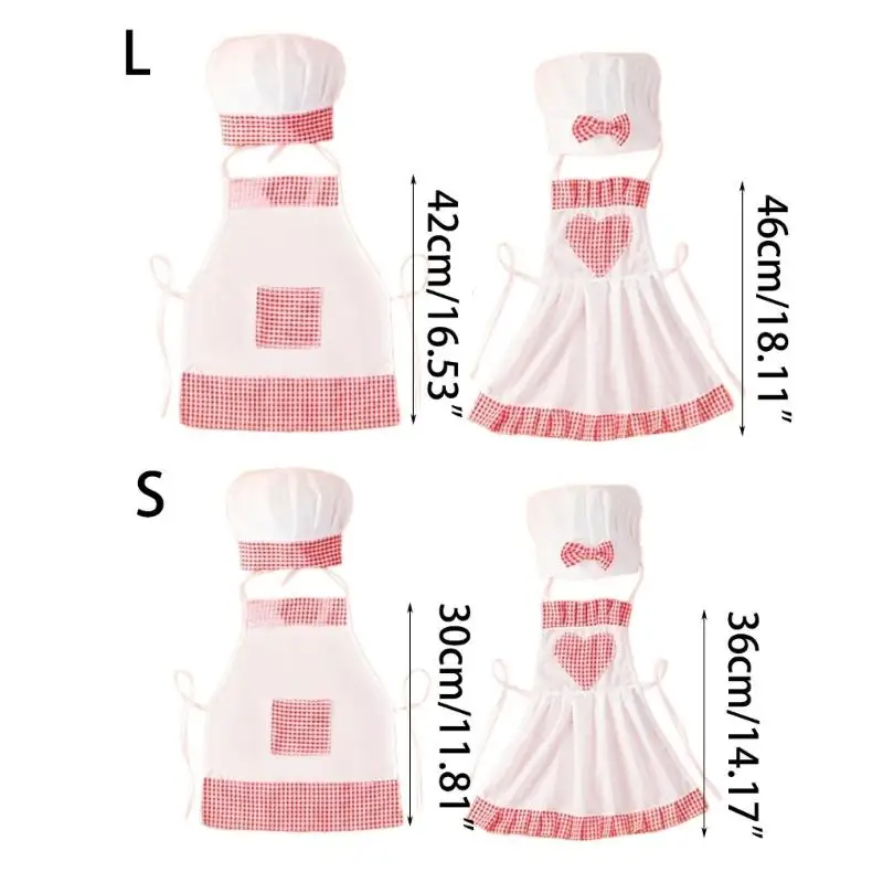 Newborn Chef Costume Hat & Apron Photo Clothes Photo Props 0-12M Baby Photo Clothing Outfit for Boys Girls 2pcs