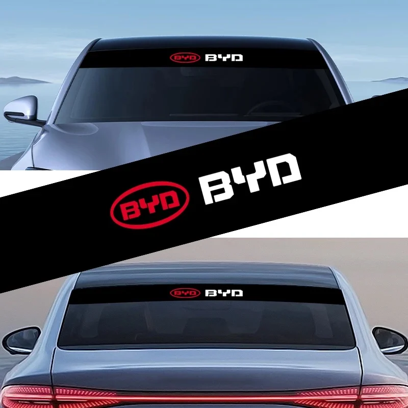 

1Pcs Car Front Rear Windshield Sticker for BYD Seal Dolphin Yuan Plus Seal U Frigate 07 Tang Waterproof Sun Strip Banner Decal