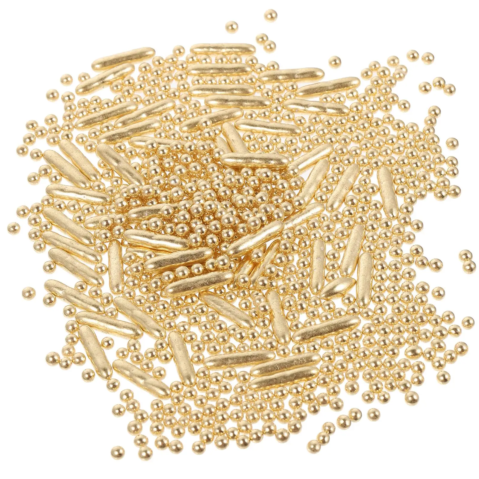 

Golden Cake Decoration Shiny Alloy Sprinkle Dessert Cupcake Wedding Reusable DIY Baking Tools Novelty Toys