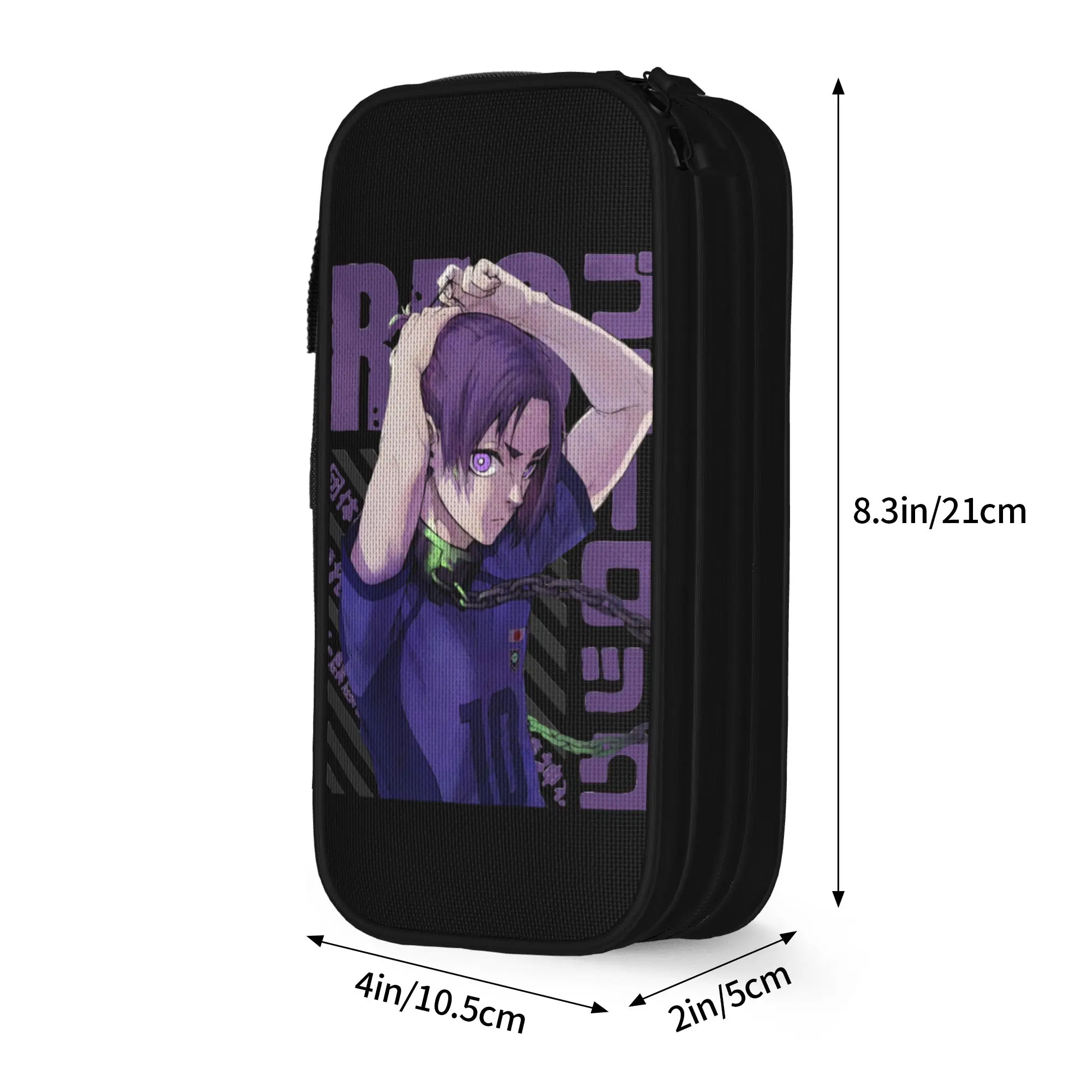 Blues Locks Reo Mikage Pencil Cases Fashion   Pen Box Bags Student Large Storage Students School Cosmetic Pencilcases