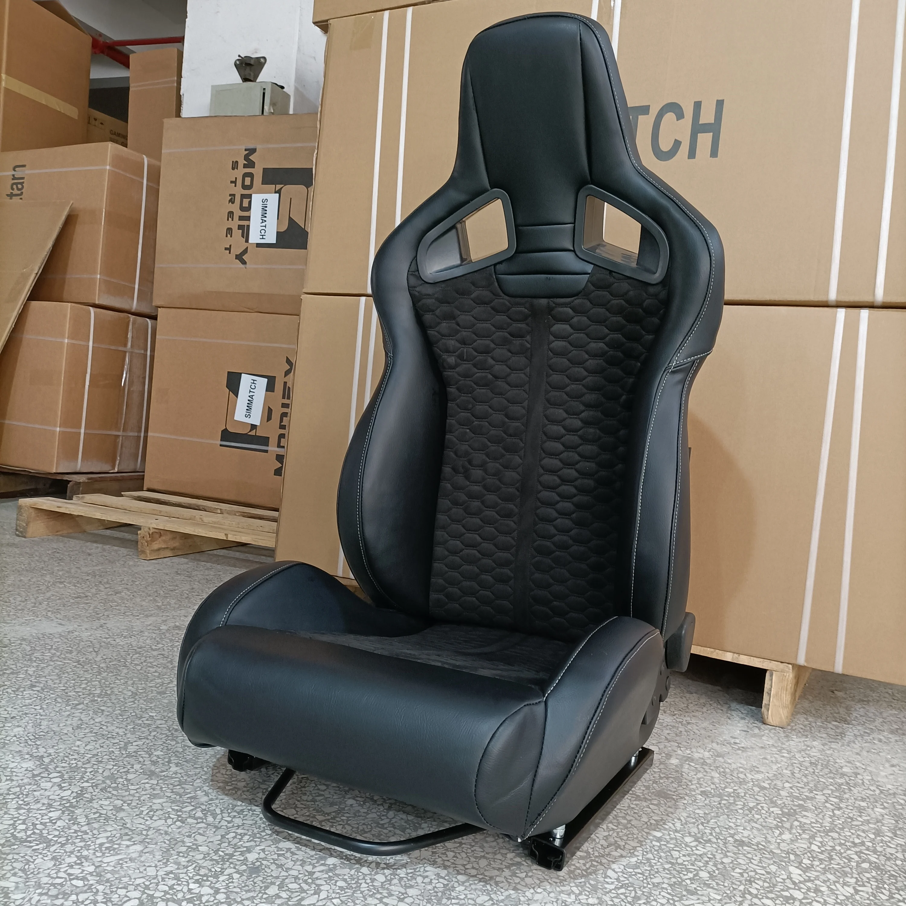 

Tom AutoJIABEIR 1039R Sport Seat Comfortable Carbon Fiber Fiberglass Bucket Car Sim Racing Seats in PVC Leather Cloth for Ho