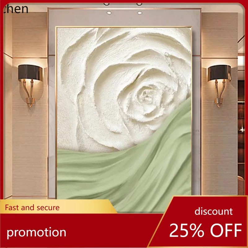 Hxl pure hand-painted oil painting - creamy style decorative wall art for living room, entryway, and sofa backdrop