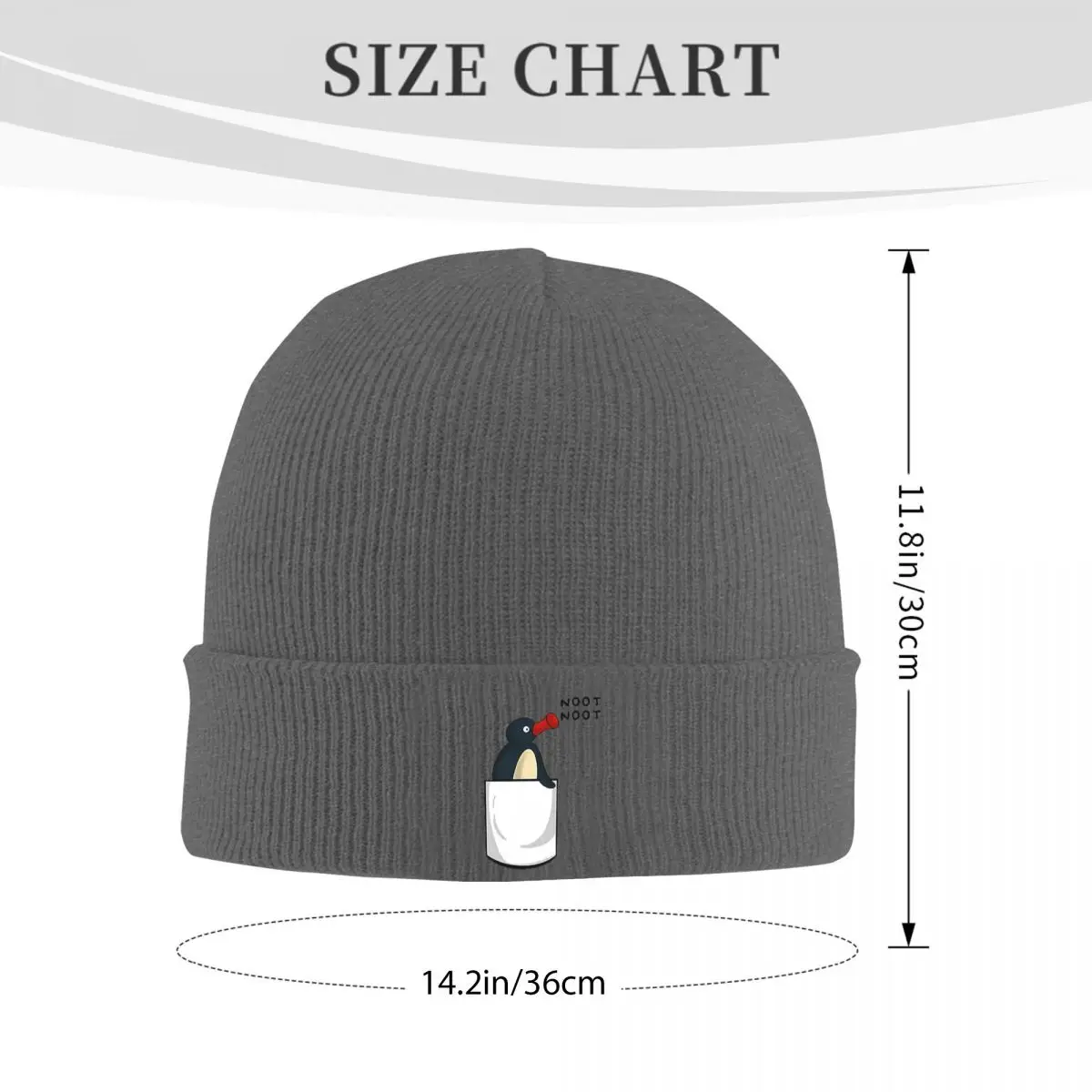 Noot Noot Penguin In Your Pocket Warm Knitted Cap Fashion Bonnet Hat Autumn Winter Outdoor Beanies Hats for Unisex Adult