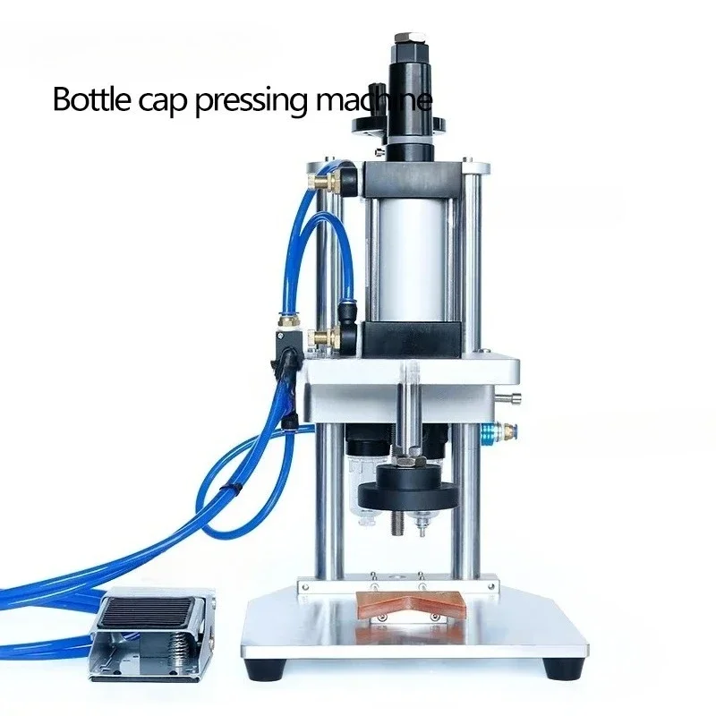 ZS-XG70ZC Pneumatic Small Bottle Cap Pressing Machine Crown Capper Milk Powder Tin Cosmetics Bottle