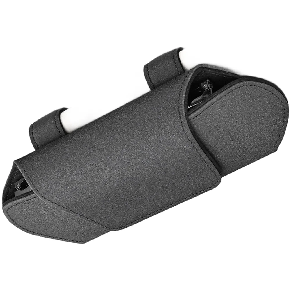 Suede-Finished For Car Eyewear Case with Embedded Magnet for Stable Visor Mounting and Onboard For Card Storage