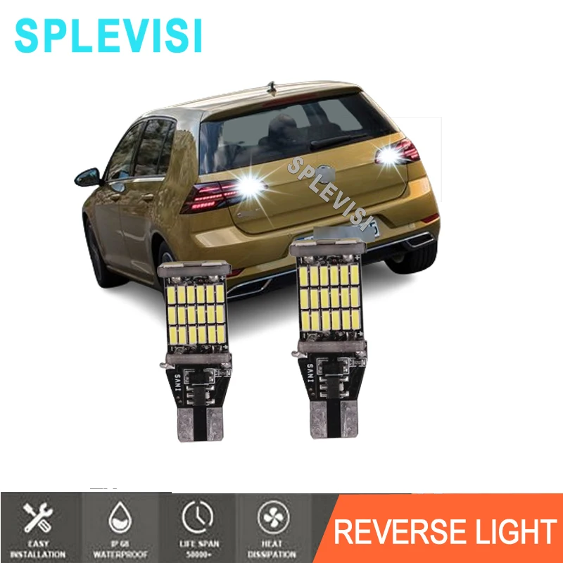 

2pcs white LED Reverse Light Blub W16W T15 921 Canbus For VW Golf Mk7 2012 2013 2014 2015 2016 2017 2018 2019 2020