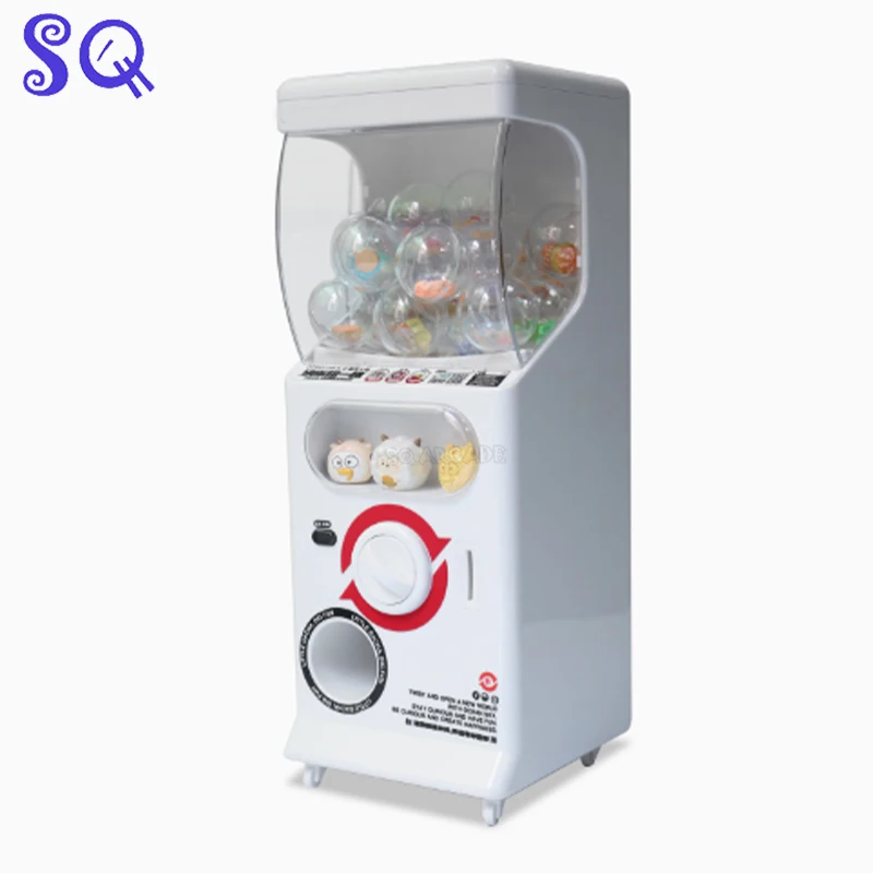 Mini máquina gachapon arcade goma cápsula brinquedo máquina de doces máquina de venda automática porta deslizante máquina gachapon