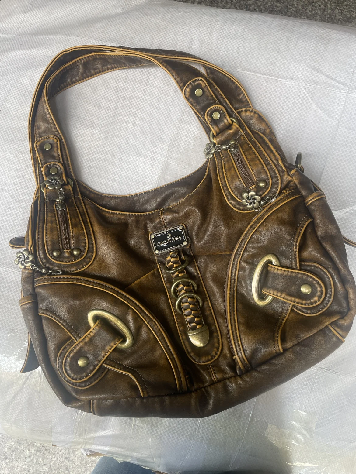 

2025 New Women Underarm Bag Niche Waste Maillard Vintage Tote Bag Women's Bag Subculture Large Capacity Shoulder Bag