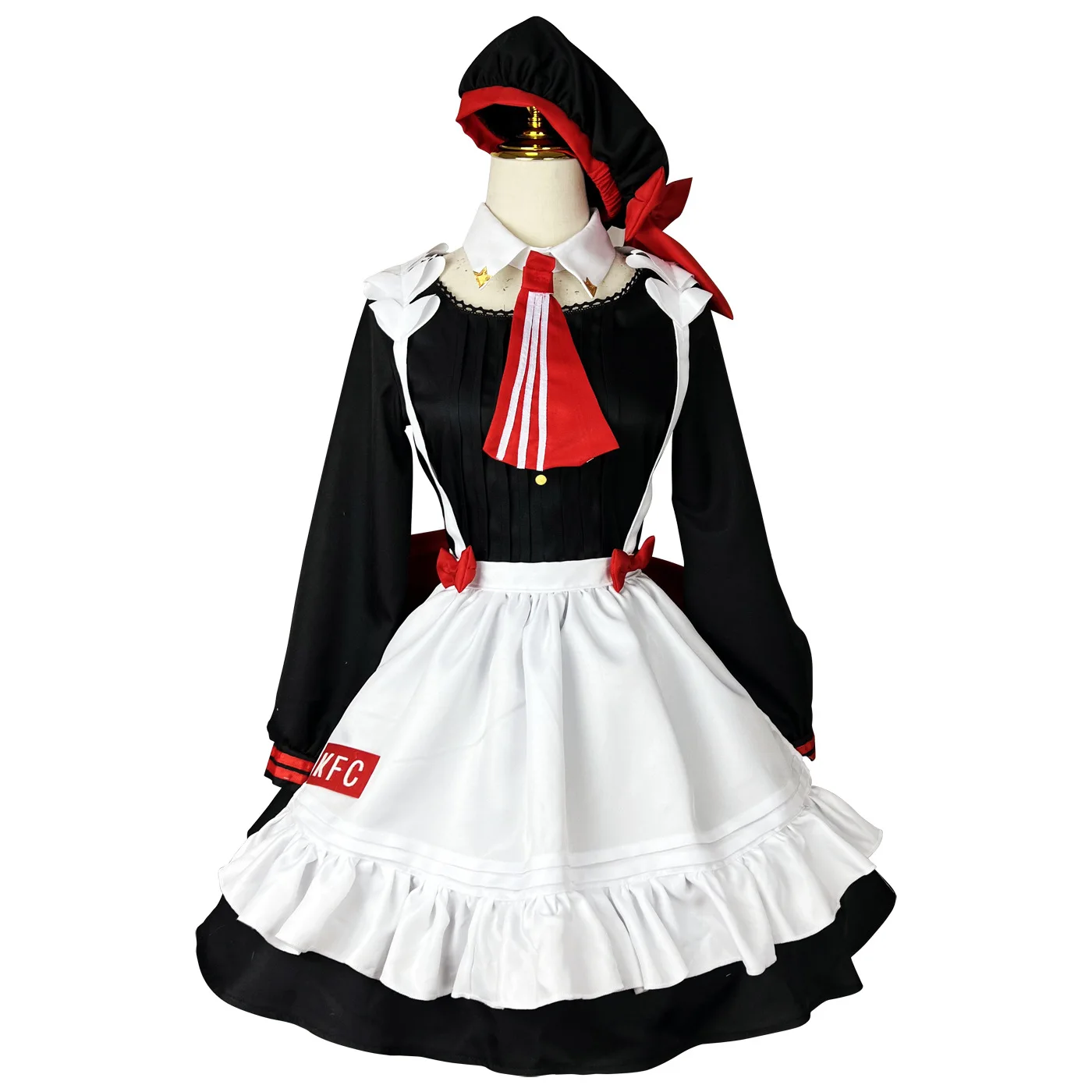 Anime gra Genshin wpływ współpracy KFC Noelle Cosplay kostiumy pokojówka sukienka Lolita Kawaii jednolite Halloween dziewczyna fartuch kapelusz