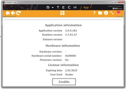 SDF D-Tech 1.0 Diagnostics Software