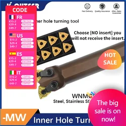 D16R-MW04R D20R-MW04L D25R-MW08HSpring Steel Double Head Inner Hole Cutter Bar With WNMG Insertion Set