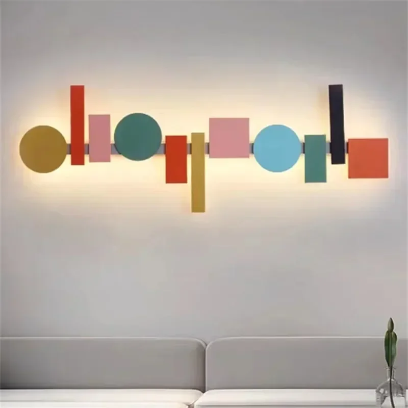 

Pallucco Totem wall lamp Nordic Long LED geometric light For Background Bedroom Bedside Aisle Decor Decorative porch light