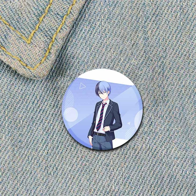 Project SEKAI Wonderlands×Showtime Aoyagi Toya Tinplate Badge Creative Round Anime Brooch Button Pins for Bag Clothes Fans Gifts