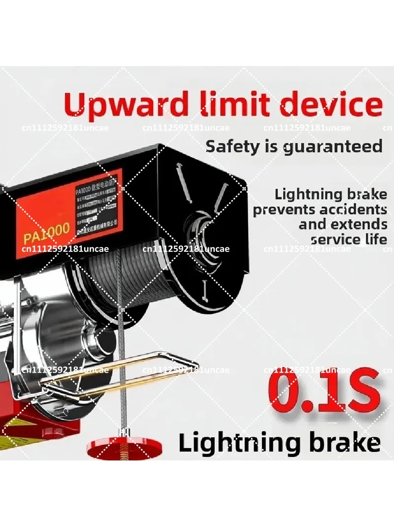 Mini Electric Hoist Wireless Remote Control Crane Portable Lifting Tool