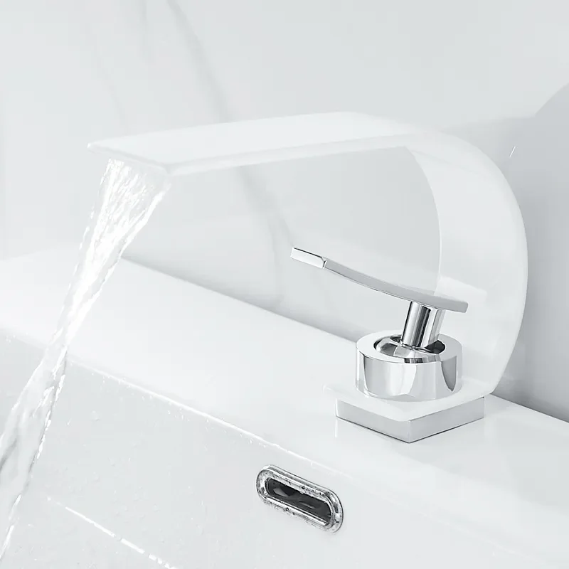 Waterfall Hot and Cold Faucet for Bathroom Cabinet Washbasin Household Sink Mixer Tap Factory Wholesale