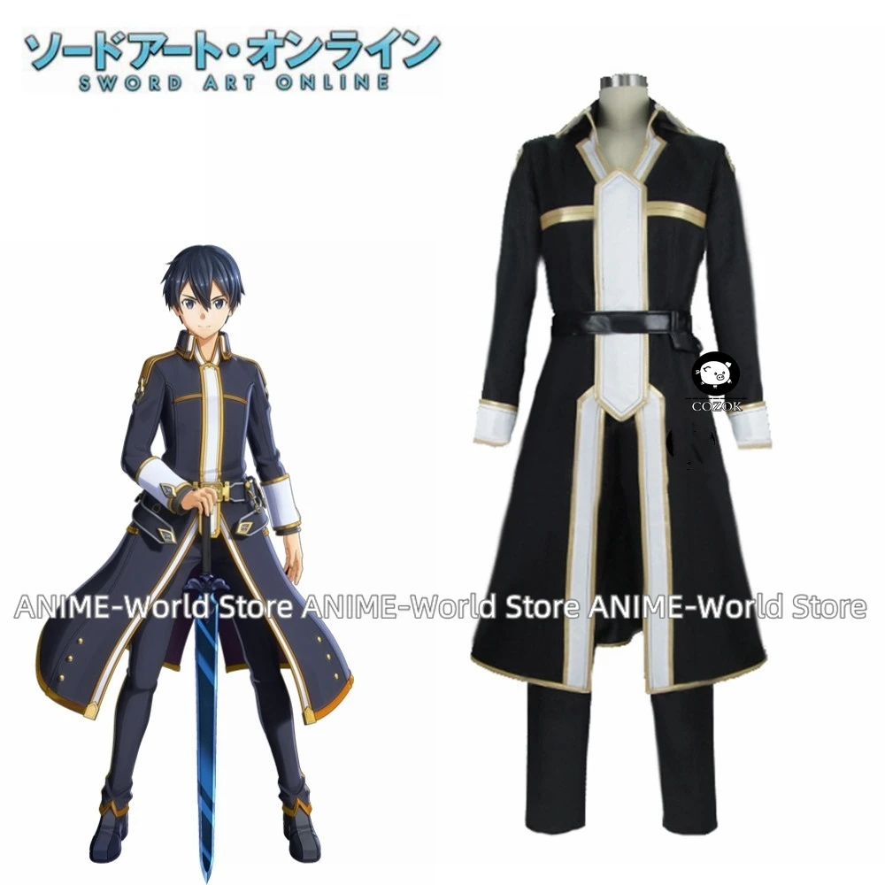 

Anime SAO Kirigaya Kazuto Kirito Cosplay Costume Party Christmas Halloween Custom Made Any Size DJSY