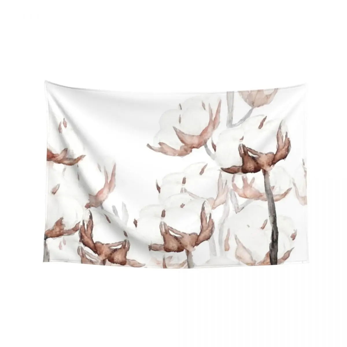 

cotton field watercolor Tapestry Room Decor Korean Style Room Decor Cute Decoration For Bedroom Tapestry