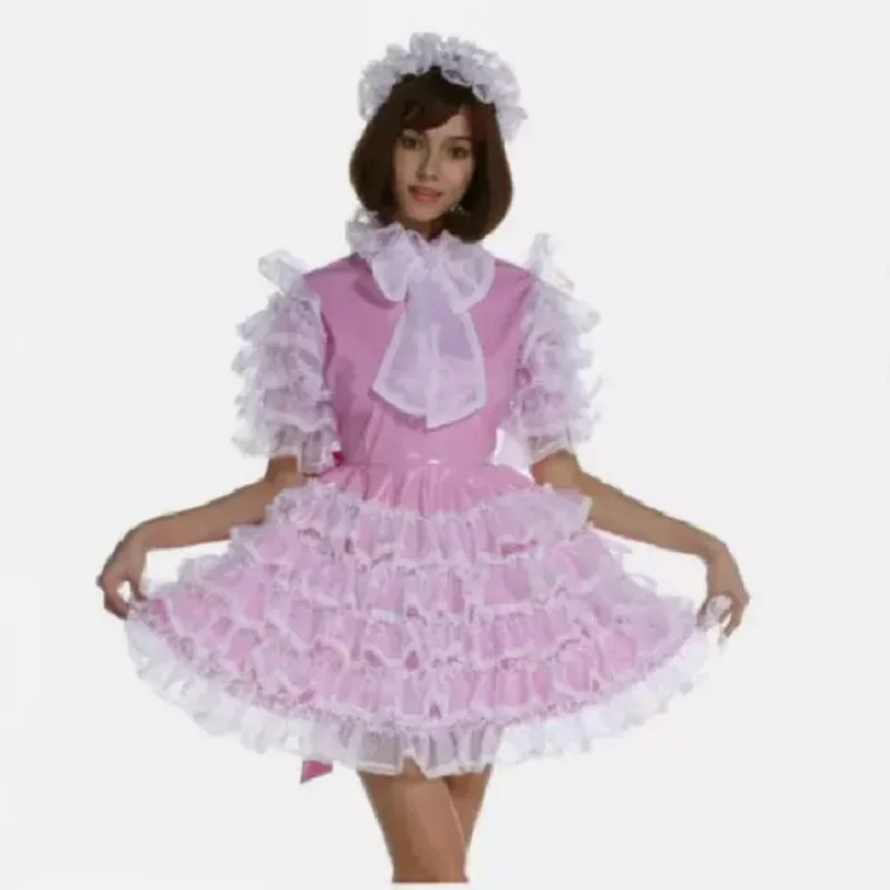 

Hot selling Sissy girl maid pink fluffy role-playing dress customization