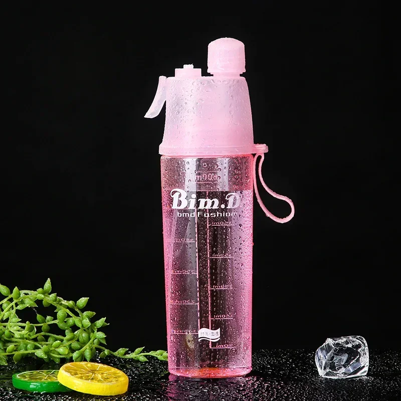 4Pcs Spray Cup Sports Water Bottle Plastic Cup Portable Cup Large Capacity Outdoor Cups Creative Plastic Water Cup in Summer