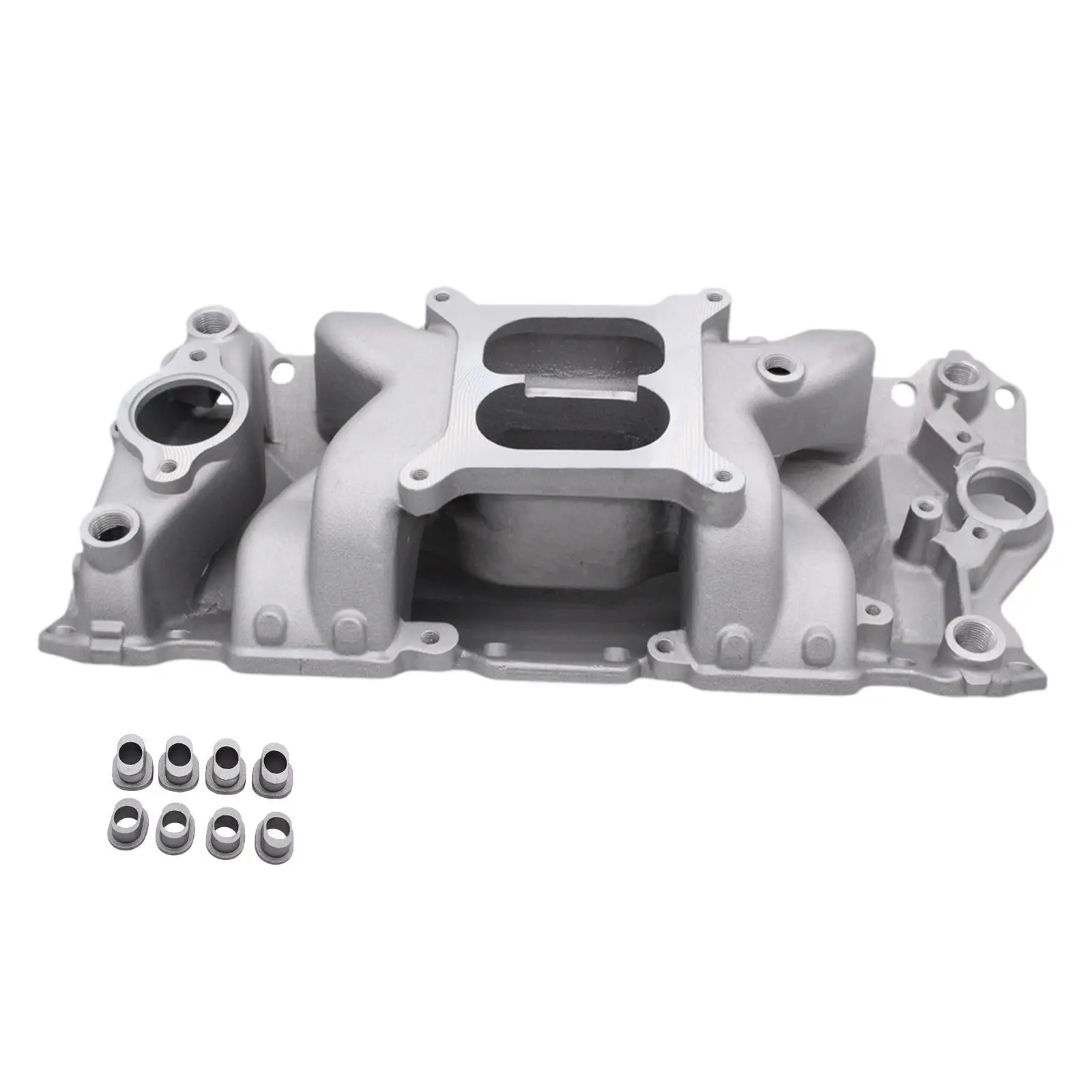 Air Gap Intake Manifold Easy to Install Sturdy Assembly Professional Aluminum Replacement for Chevy Small Block Sbc 350 400