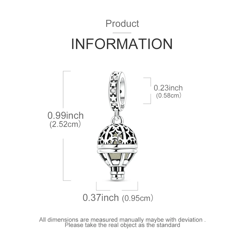 Original 925 Sterling Silber Charms Perle Zirkonium Mond Sterne Flugzeug Fußball Löwe Anhänger Passend für Damen Armband Schmuck Geschenk – Detail 19