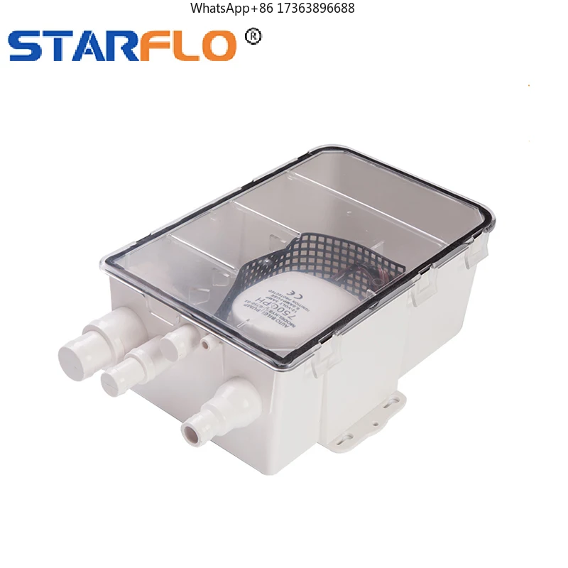 Marine Yacht System Electric Bathroom Boat 24v/12v Mini Automatic Sump Auto Bilge Diaphragm Pump Water Cooled Tough Housing