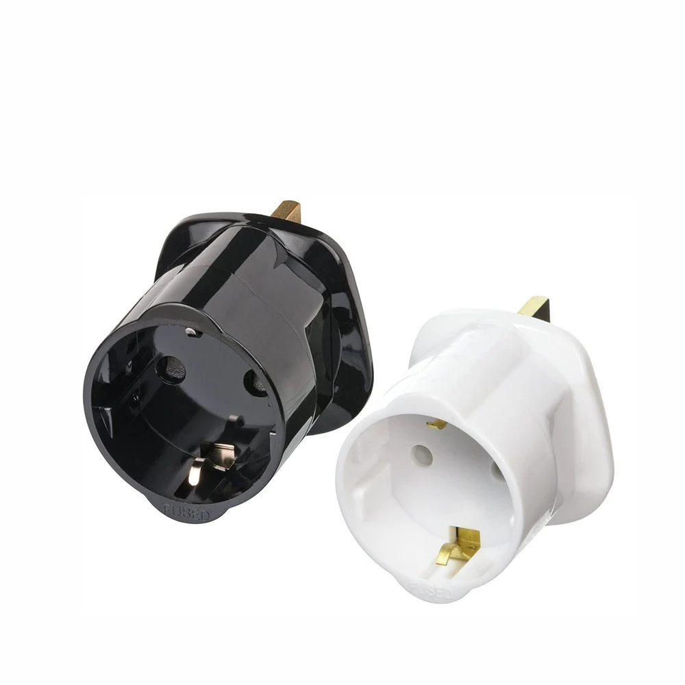 Travel Adapter/Travel Plug (EU to UK Plug Adapter) white