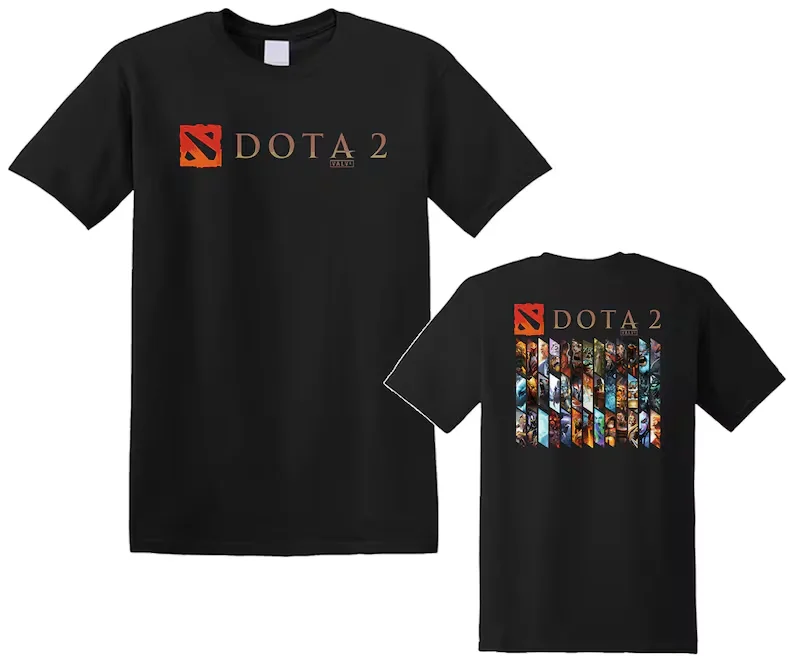 Dota 2 Hero Logo Symbol Summer Men's and Women's Pure Cotton T-shirt Navy Black White T-shirt Size S 4Xl Comfortable Breathable