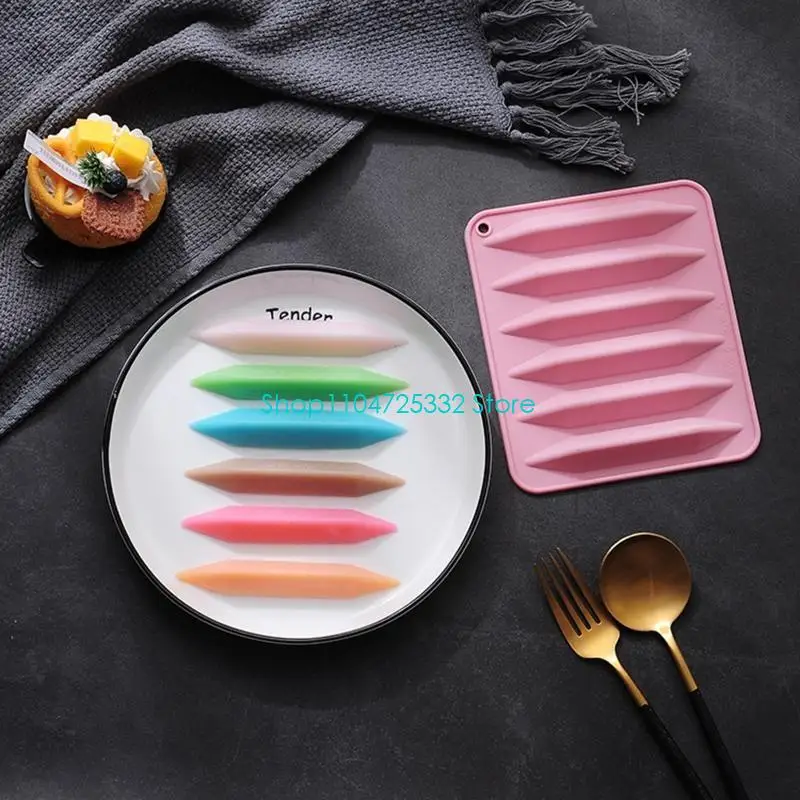 P5EA Finger Crayon Molds DIY Craft Silicones Molds Birthday Party Supplies for Toddler Adult