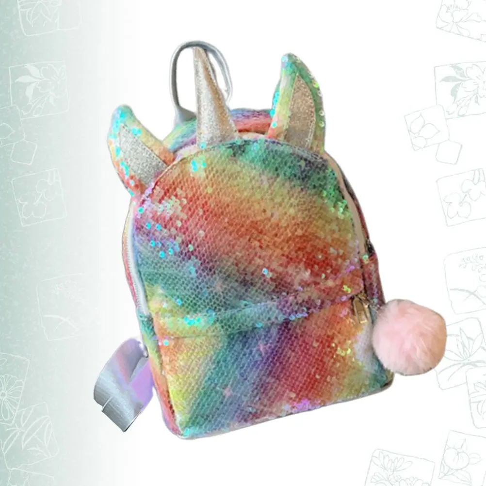 

Рюкзак для девочек с блестящими пайетками и милым рисунком единорога, школьная сумка для ежедневных поездок, коротких поездок, вечеринок, праздников и прогулок